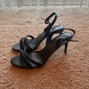 Michael Kors Black Heels with Chain Accent